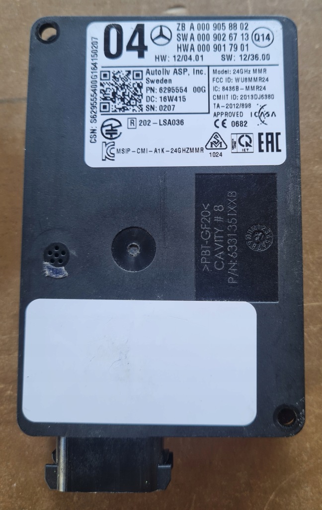 фото №1, Радар датчик mercedesa a 000 905 88 02