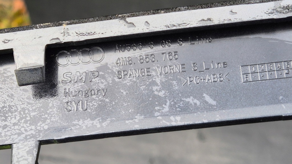 фото №12, Накладка спойлер накладка-спойлер бампера перед audi q8 sq8 4m8 18-23 s-line оригінал