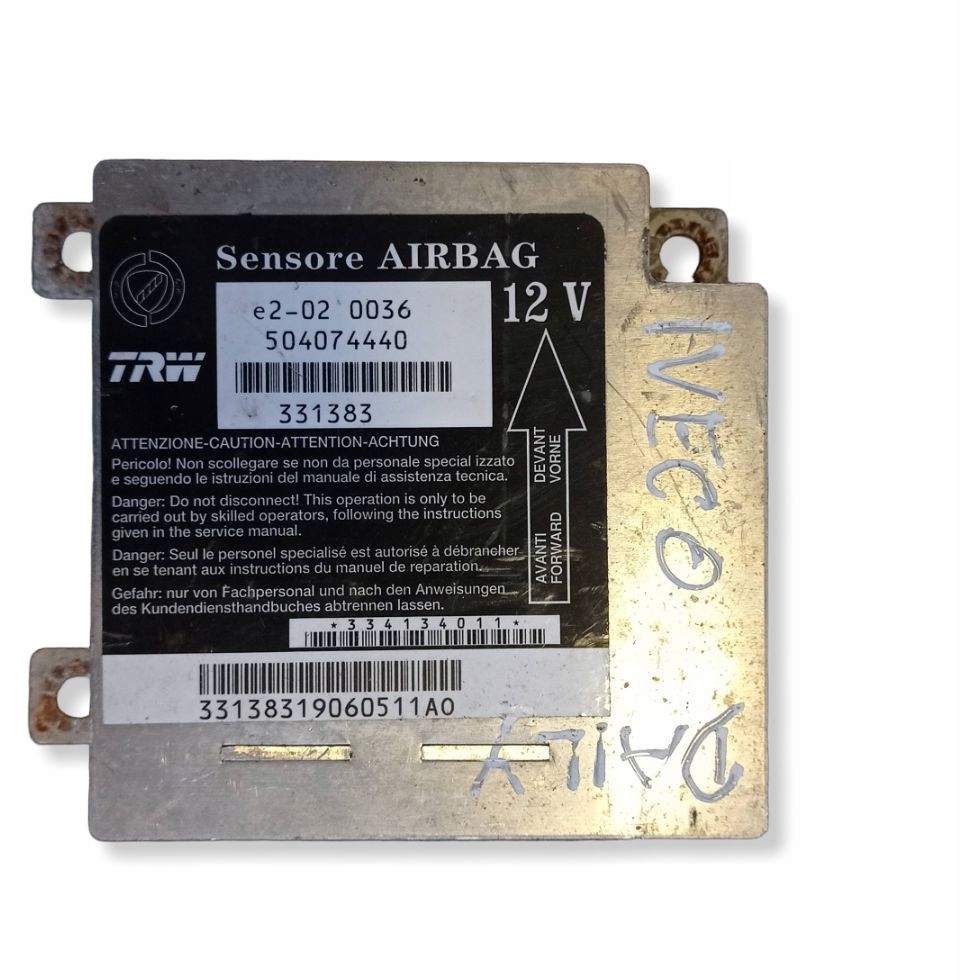 фото №1, 2001 iveco daily 3rd gen блок управления подушка безопасности 504074440