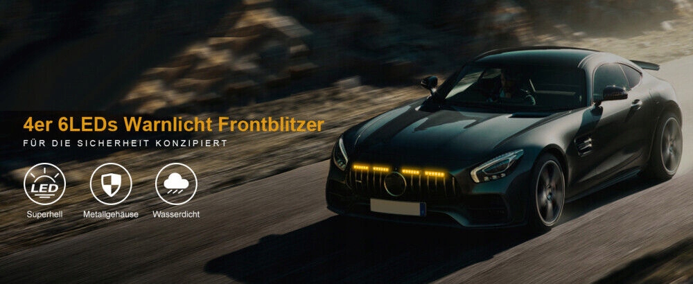 фото №9, 4x лампы предупредительные stroboskopowa лампа led оранжевая pomoc эвакуатор