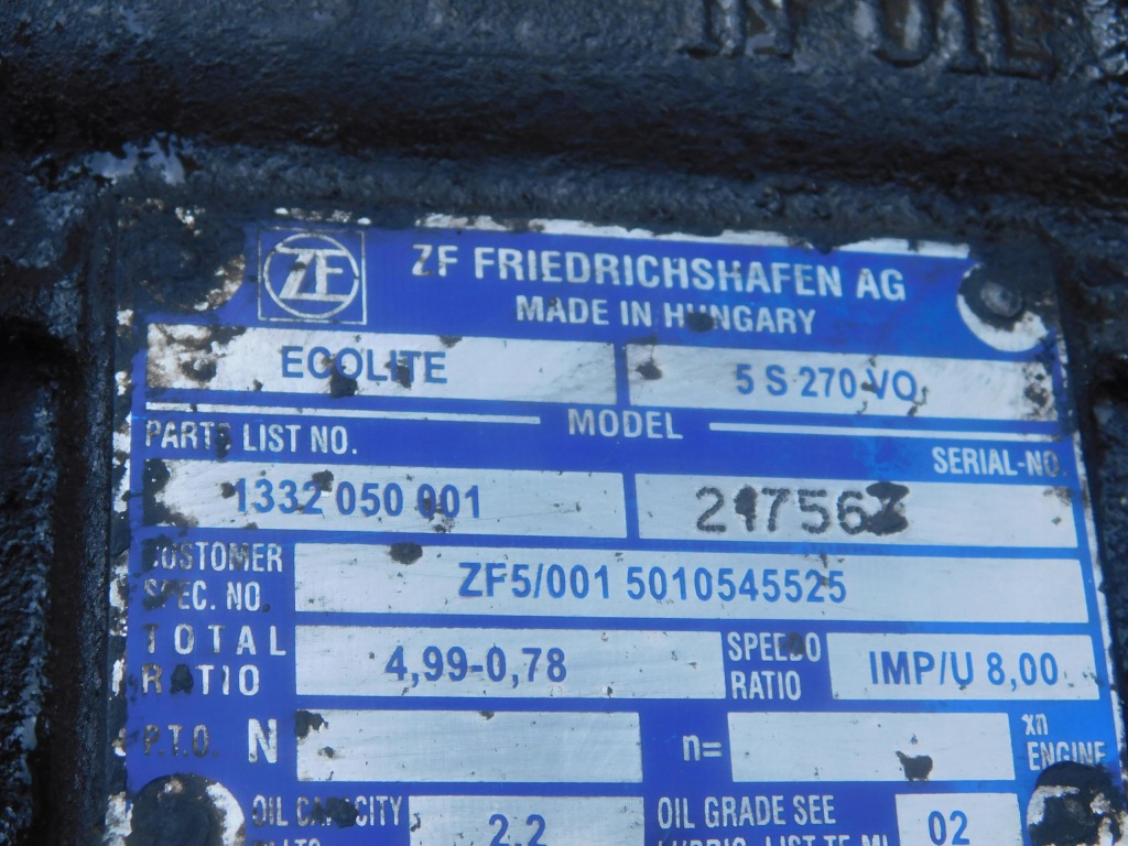 5s270vo 1332050001 217565 ecolite коробка передач передач renault mascott 3.0 dci Киев