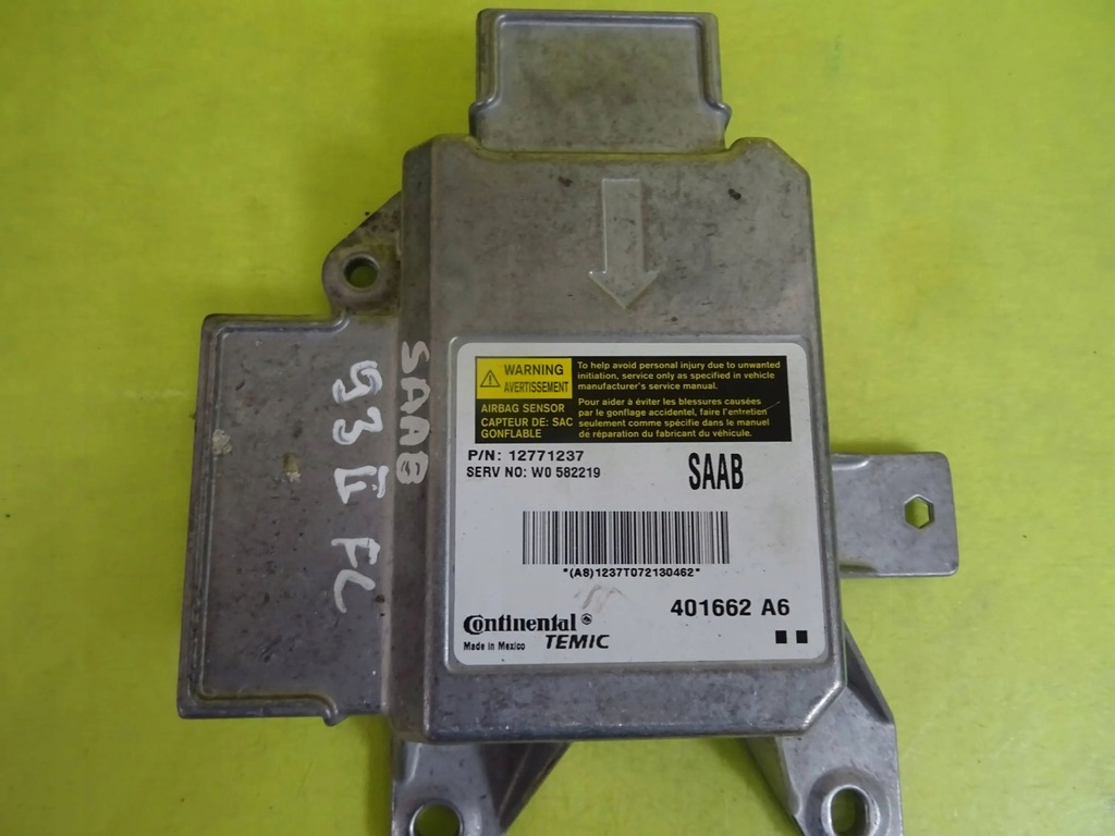 фото №1, Модуль датчик подушка безпеки saab 9-3 ver2 12771237 nr617