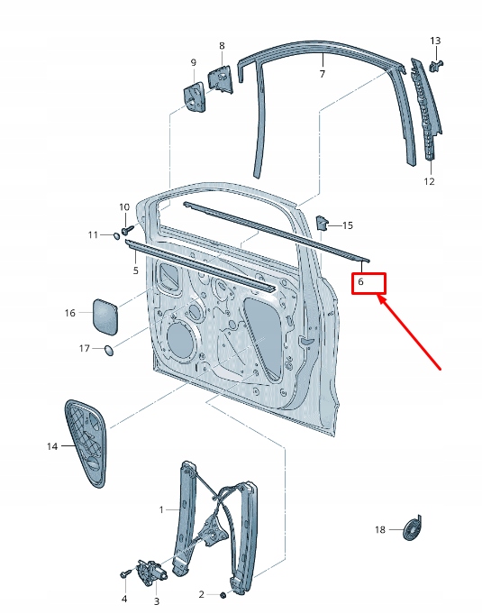 фото №1, Seat arona kj передняя часть left outer window отверстие уплотнитель 6f0837477e5ap