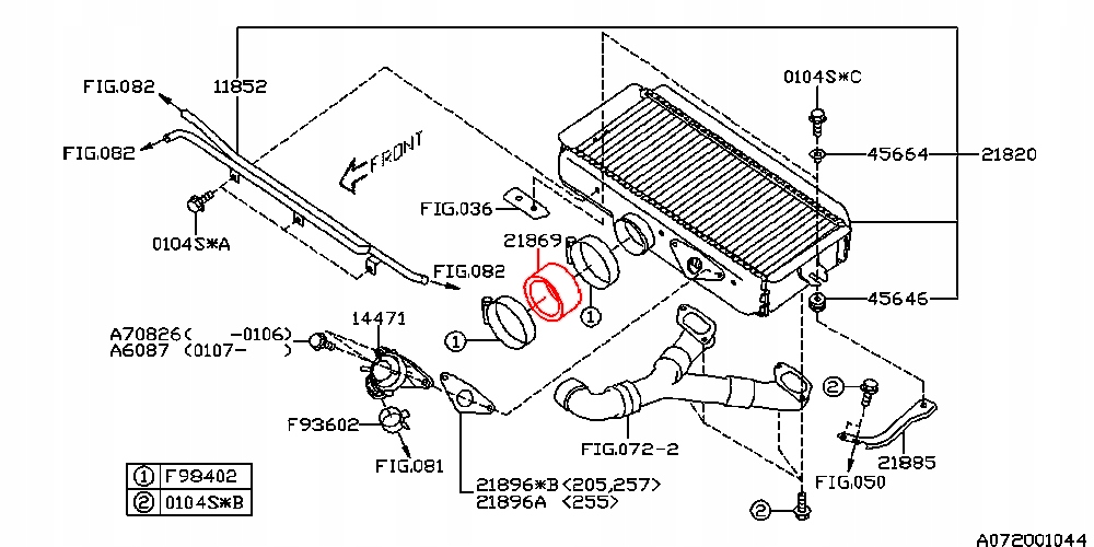 фото №3, Subaru impreza 01-05 шланг труба интеркулер