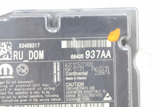 фото №8, Chrysler pacifica 17- блок керування подушка безпеки модуль 68405937aa