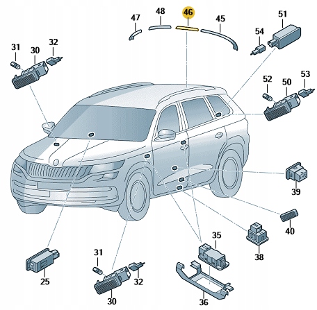 фото №3, Отражатель бампера задняя левый wew skoda kodiaq