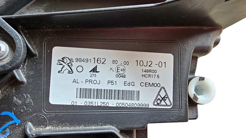 фото №15, Лампа правая перед led peugeot 308 iii t10 9849116280