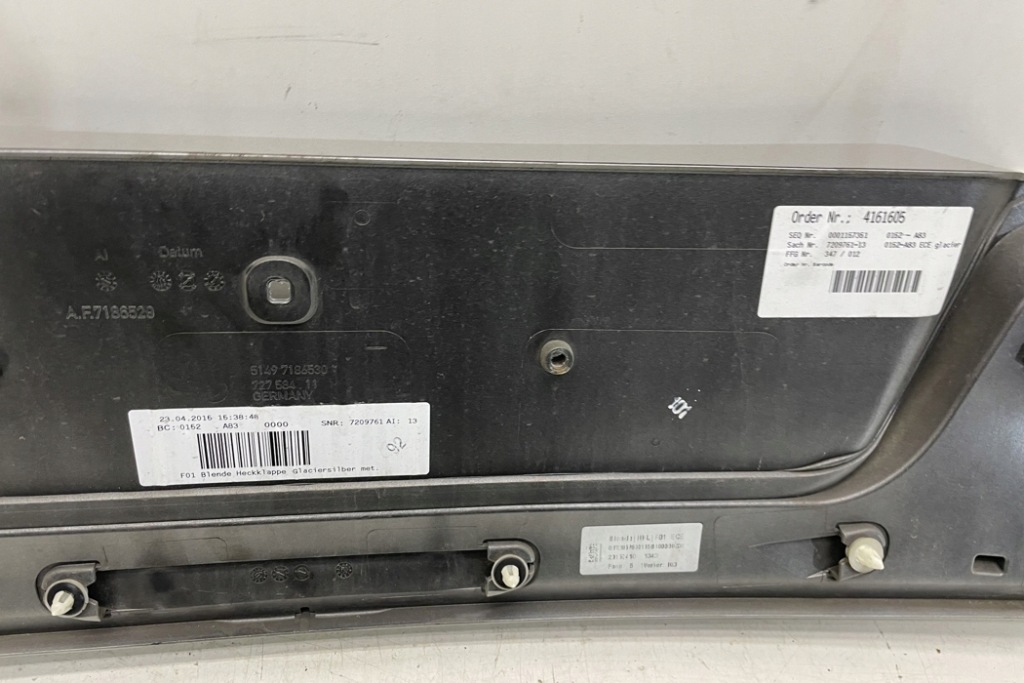 фото №12, Оздоблення кришки багажника bmw 7 f01, f02 7186530 3.0l дизель 190kw