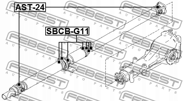фото №14, Подшипник, центральный подшипник вала приводного febest sbcb-g11