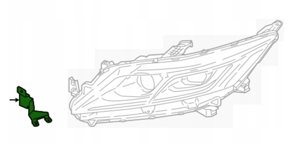 фото №1, Eclipse cross 17 - 20 кронштейн лампи фара перед лівий нижній