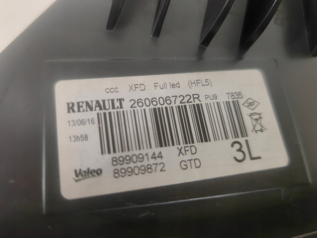 фото №7, Renault talisman лампа перед передняя левая full led 260606722r