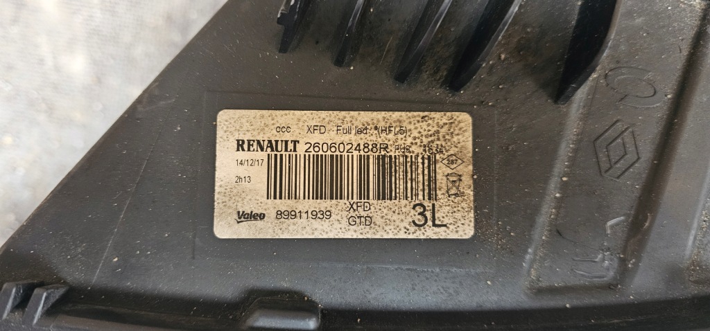 фото №4, Фара лампа левая full led renault talisman 260602488r