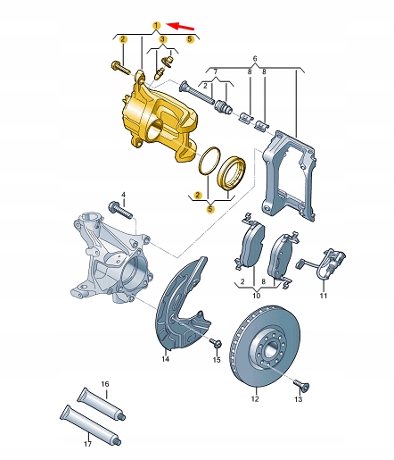 фото №1, Skoda enyaq iv передняя часть правый brake суппорт 1ea615124b