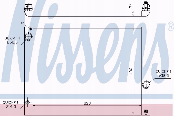 фото №13, Nissens 60763 радіатор двигуна