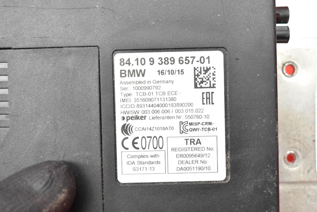 Блок керування модуль telematic 9389657-01 bmw 4 f36 13-17 Зі Шроту