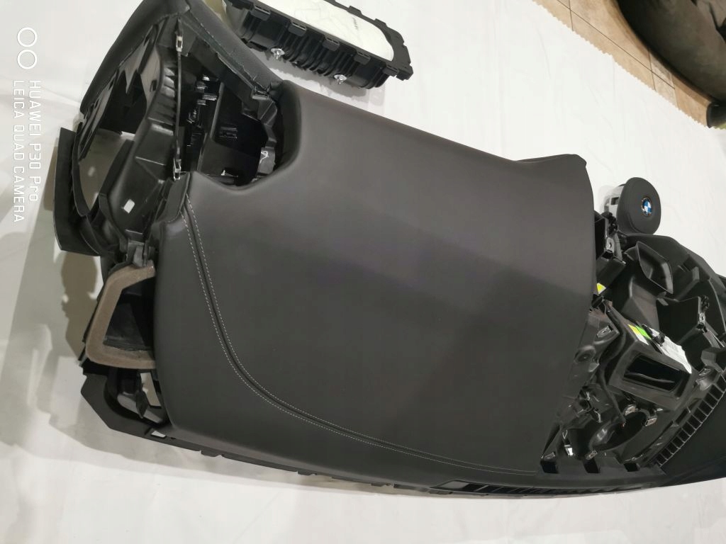 фото №6, Bmw 8 g14 g15 g16 консоль панель приладів приладова 2 x подушка безпеки dół панелі замша