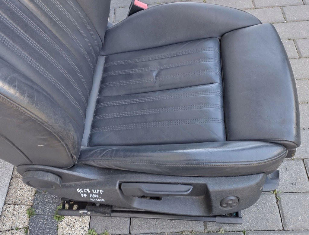 фото №6, Audi a6 s6 c7 4g lift 15-18 s-line сиденье правый передний czarna кожа uk