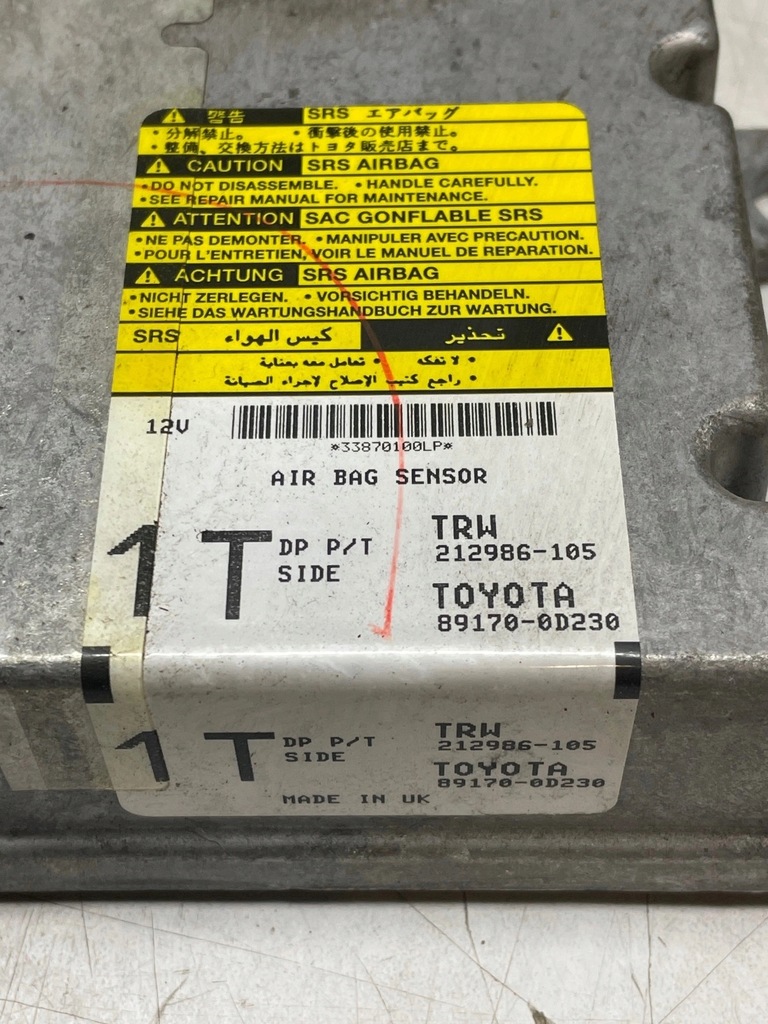 фото №5, Toyota yaris ii d4d модуль датчик подушка безопасности 89170-0d230
