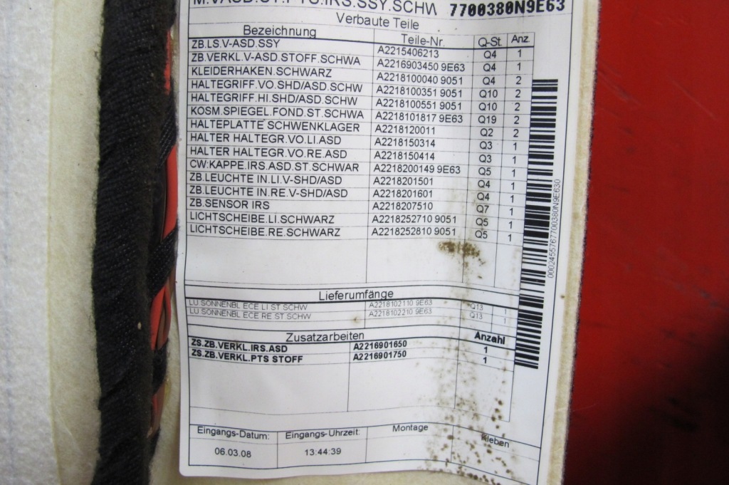 фото №10, Mercedes s-klasa w221 221 long стеля стеля панорама eu