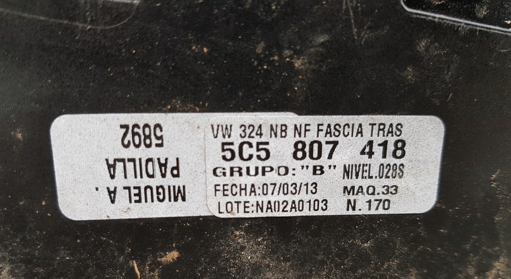 фото №13, Vw garbus new beetle 5c 5c5 бампер задня pod pdc