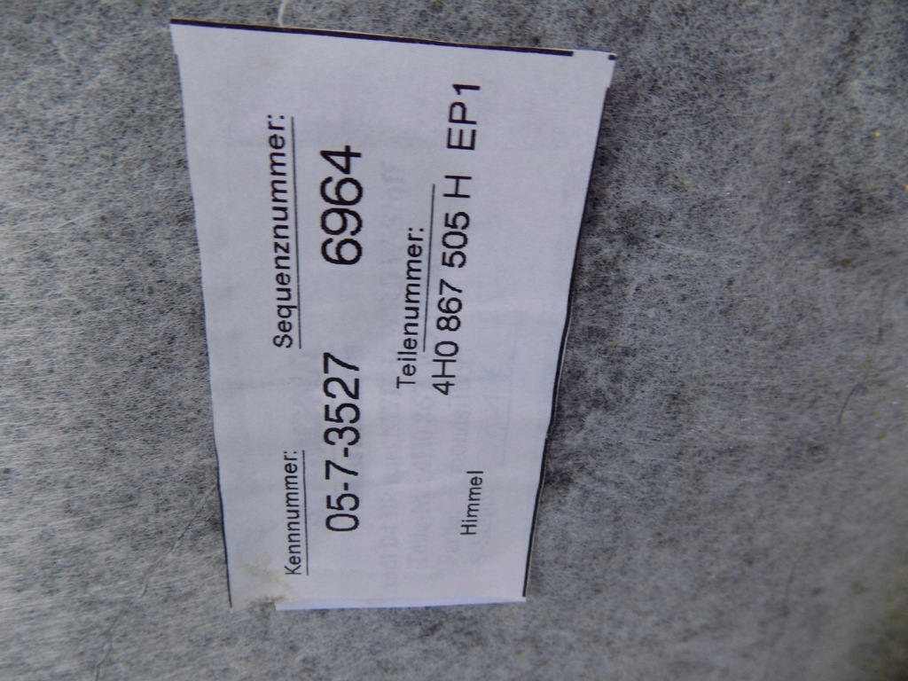 фото №8, Audi a8 4h0 стеля / люк - 0020