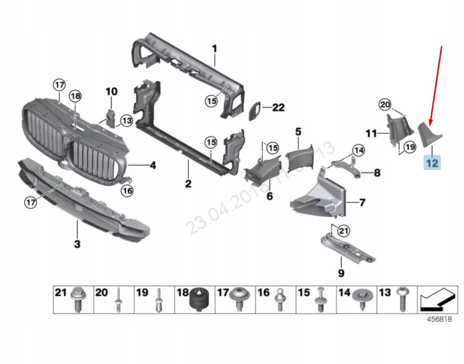 фото №10, Bmw 7 g11 крыло правый вентилятор обдув 51747347378 7347378 2016 oem