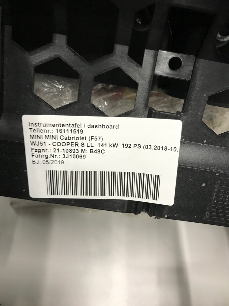 фото №5, Mini f55 f56 f57 панель приладів приладова консоль orginał