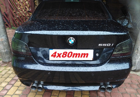 фото №8, Гаситель выхлоп спортивный bmw 5 e60 e61 2,0d 2,5d 3,0d m5 4x90mm