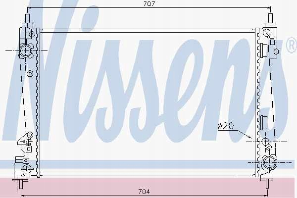 Радиатор воды nissens 61916 Недорого