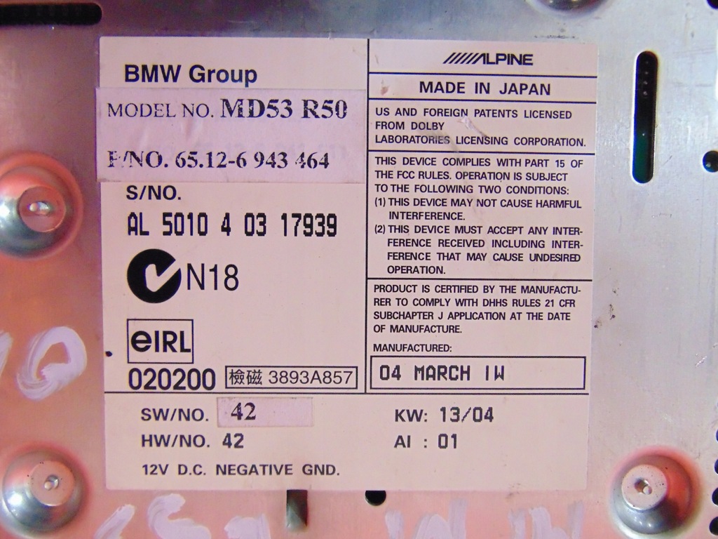 фото №5, Mini cooper s r53 радіо касета радіопрогравач 6943464