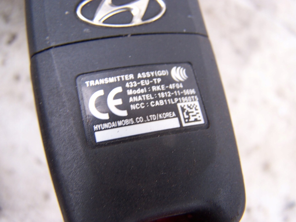 фото №3, Hyundai ключ замок запалювання rke-4f04