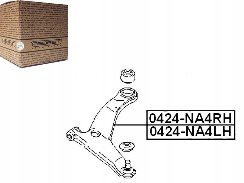 фото №1, Рычаг mitsubishi перед grandis 04-11 pr febest