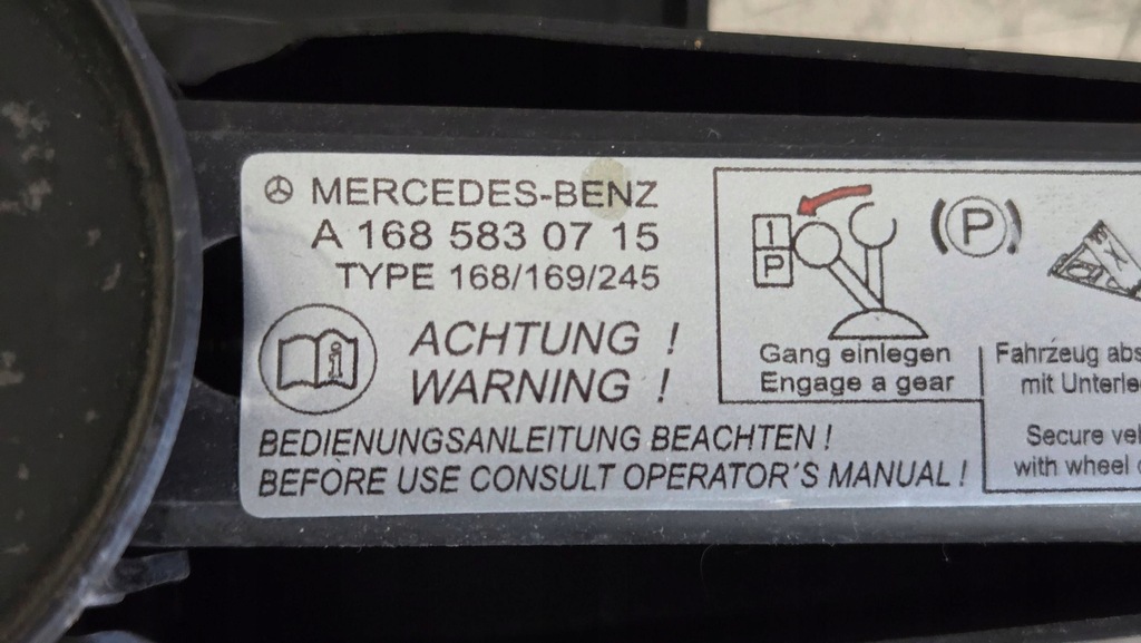 фото №10, Домкрат mercedes-benz a w169 a1685830715 7501