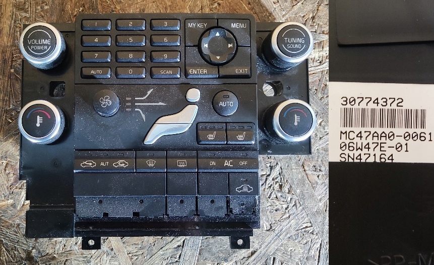 фото №1, Панель обдув радіо volvo s80 ii v70 iii 30774372 гарантія