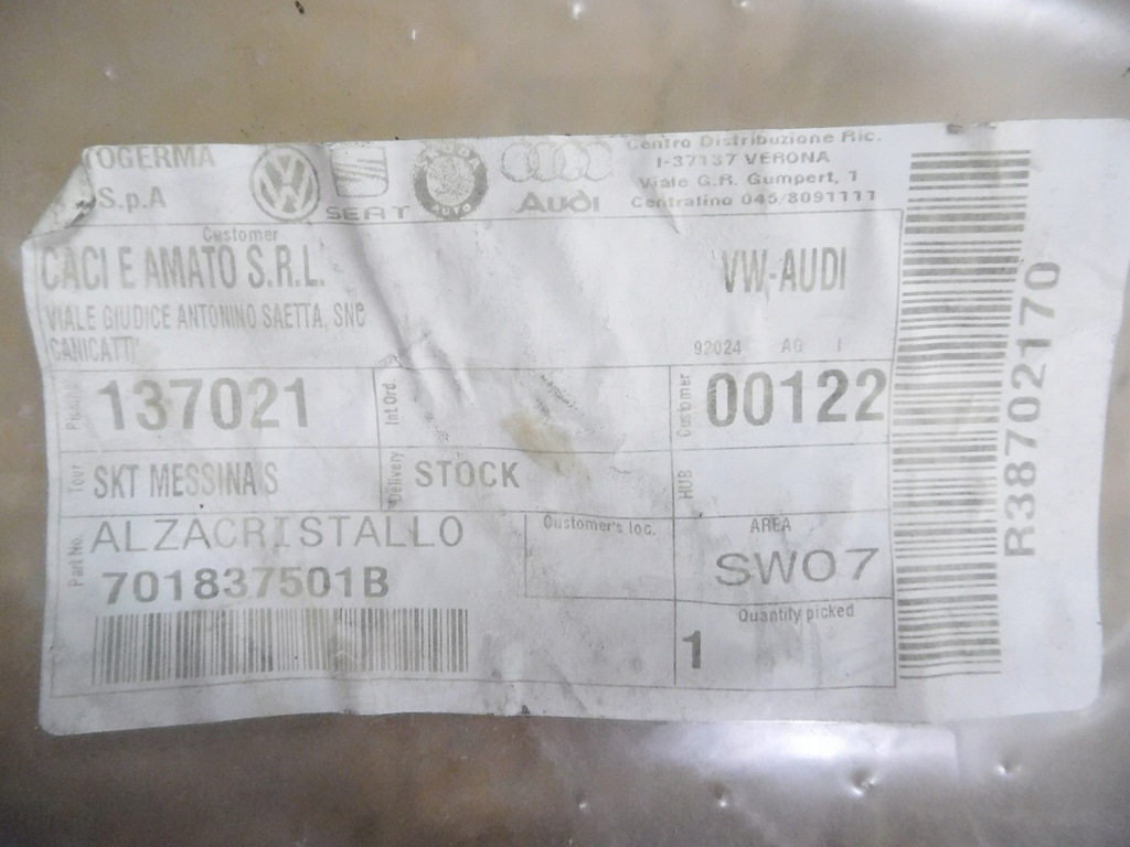 фото №9, Подъемник стекло vw transporter 90-03 701837501b