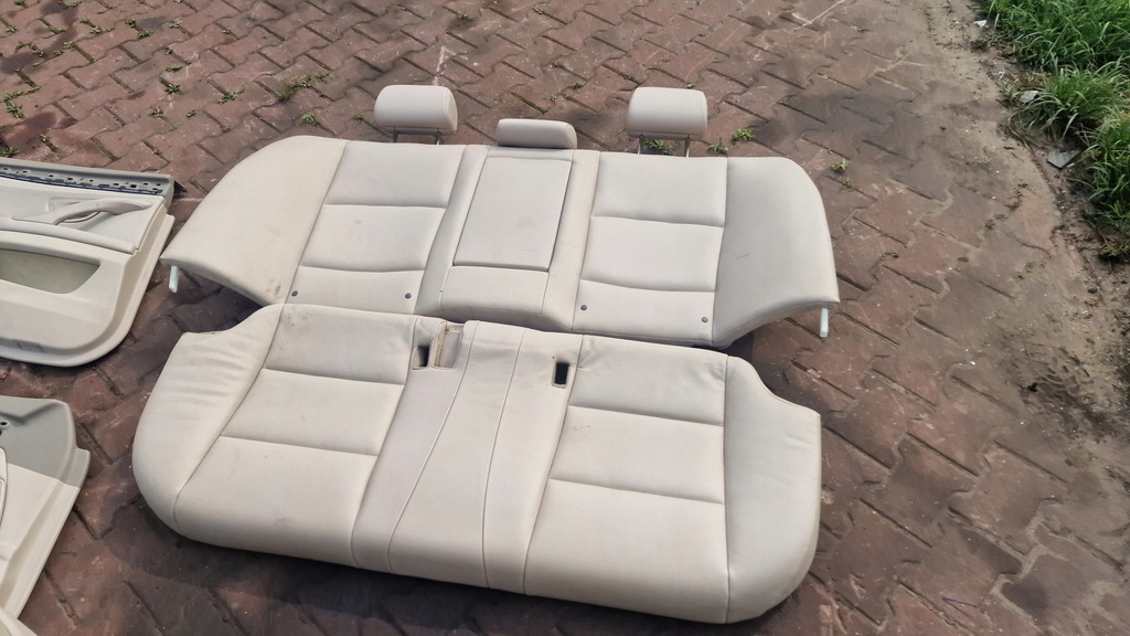 фото №7, Сидіння заднє сидіння обшивки комплект шкіра bmw f10 світлий beż