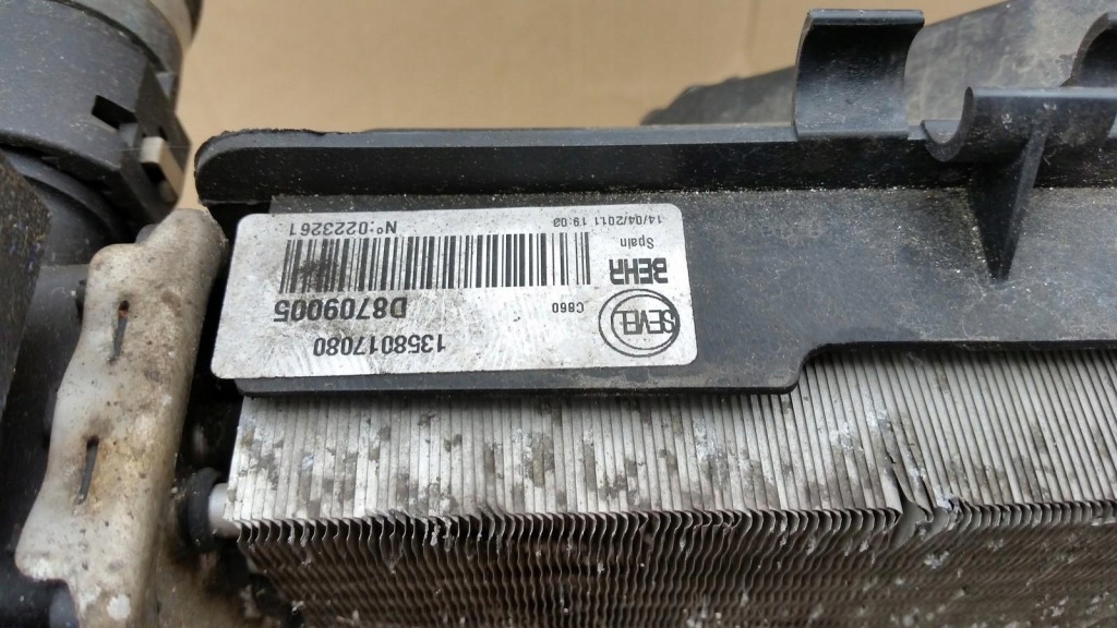 Комплект радиатор с вентиляторы fiat ducato 1358017080 Недорого