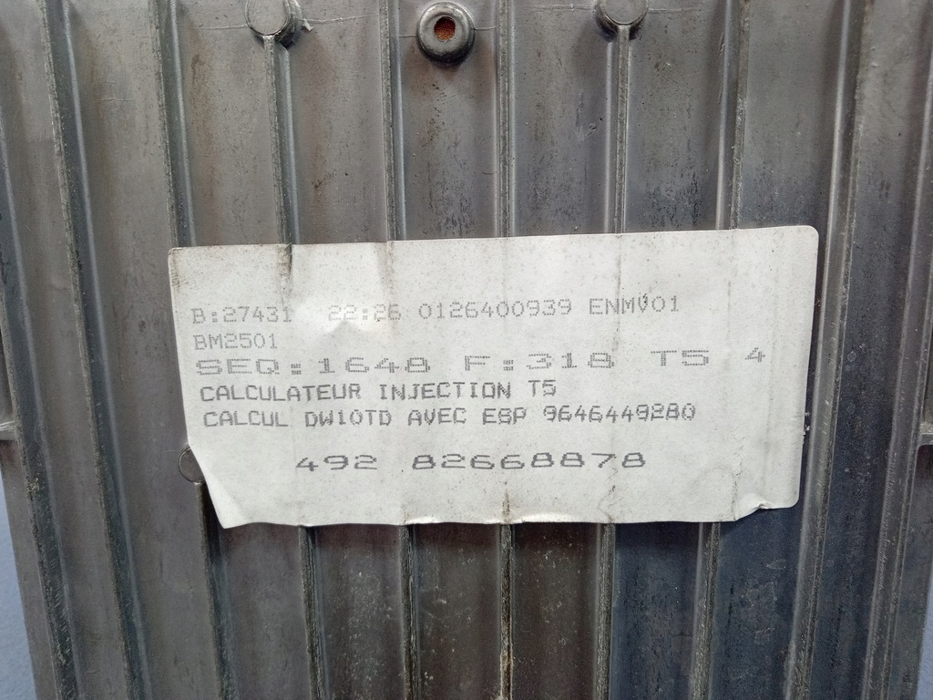 фото №6, Peugeot 307 2.0 hdi блок управления двигателя 9646449280