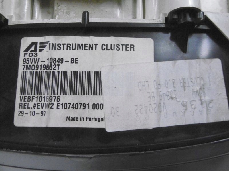 фото №5, Ford galaxy mk1 лічильник прилади 2,0b 7m0919862t