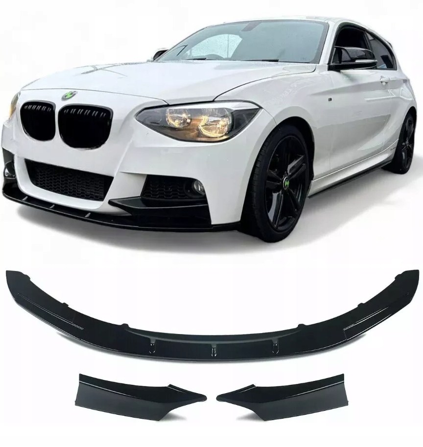 фото №15, Накладка бампера m набор сплиттер чёрный блеск bmw f20 f21 2010-2015