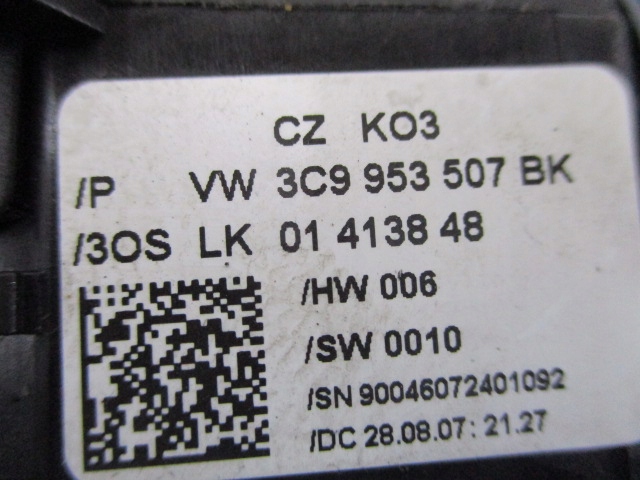 фото №8, Passat b6 kombi переключатели переключатель 3c9953507bk