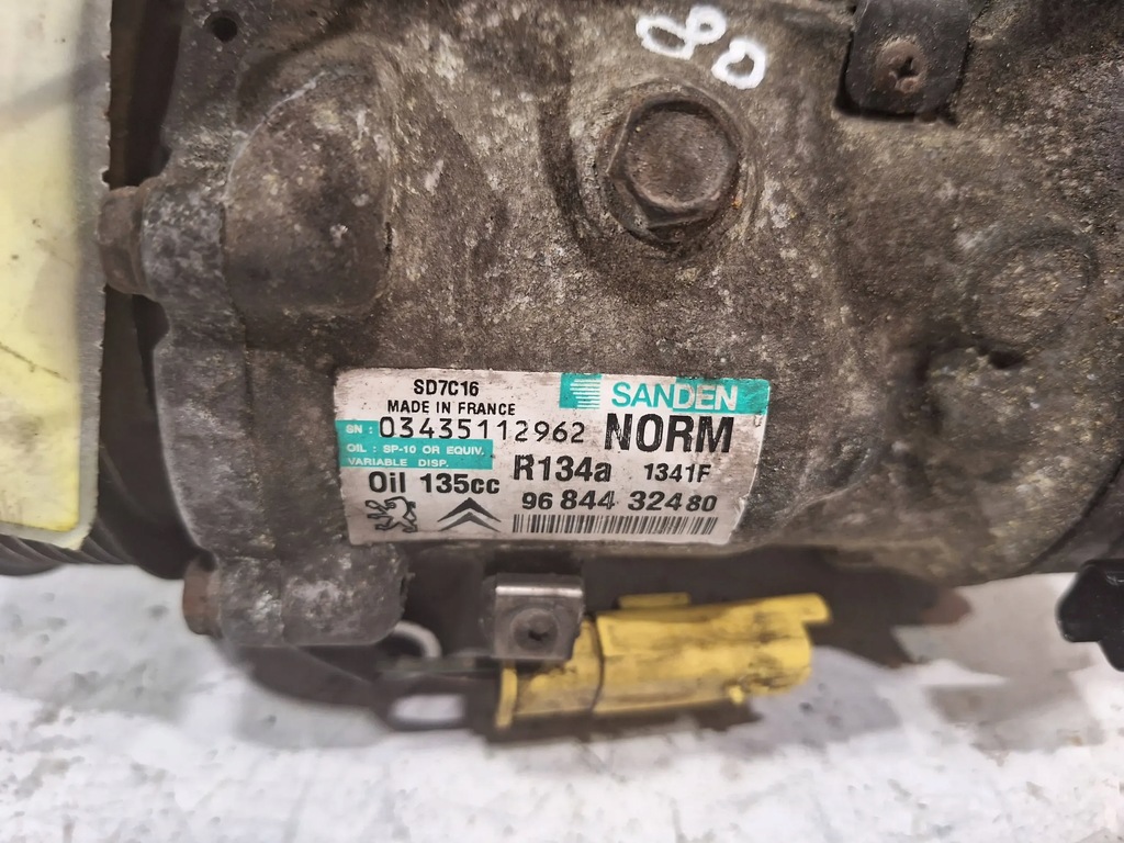 фото №6, Компрессор кондиционера sanden 9684432480 citroen c5 iii 1.6 thp 08-