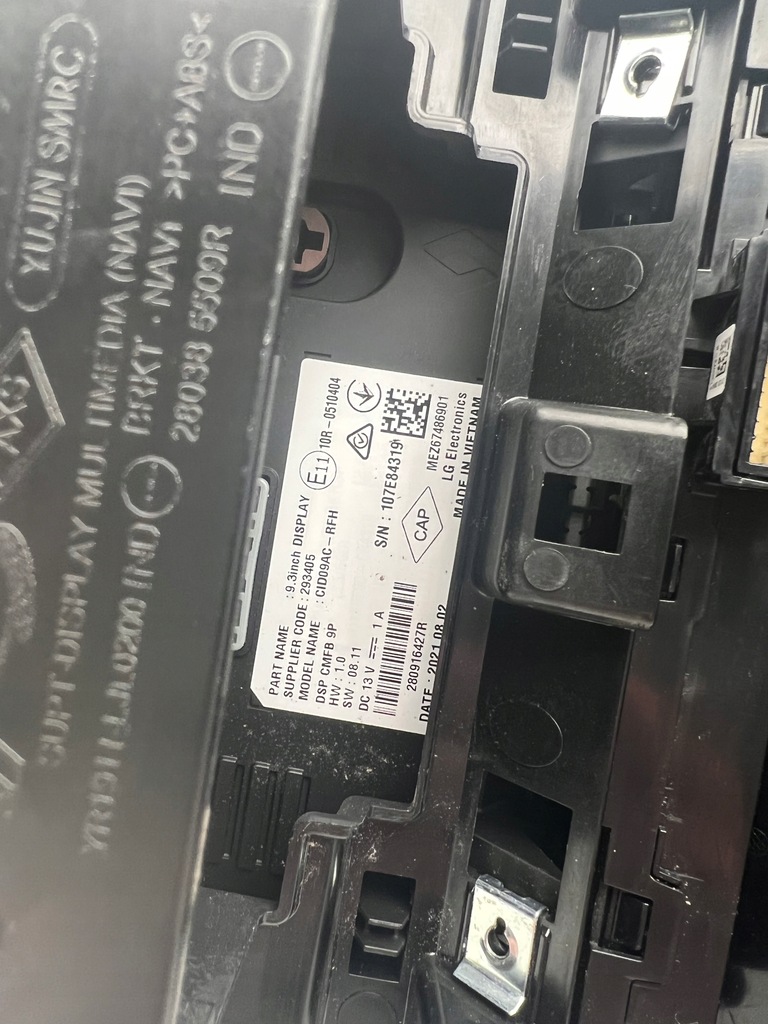 фото №11, Екран дисплей renault arkana 280916427r org+klimatronik