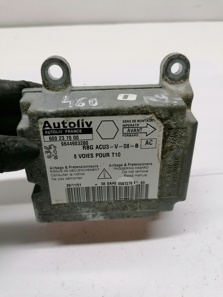 фото №1, Модуль датчик подушка безопасности peugeot 206 9644903280