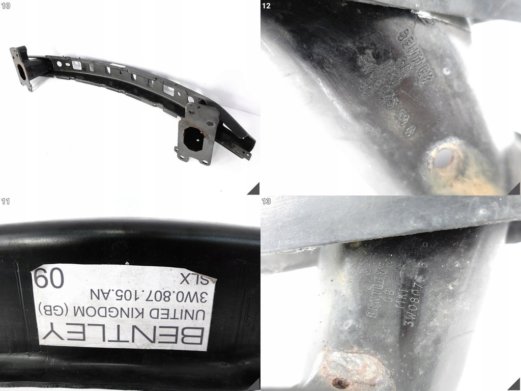 фото №11, Bentley continental 3w0 3w8 gt flying spur supersports 03-12 балка перед