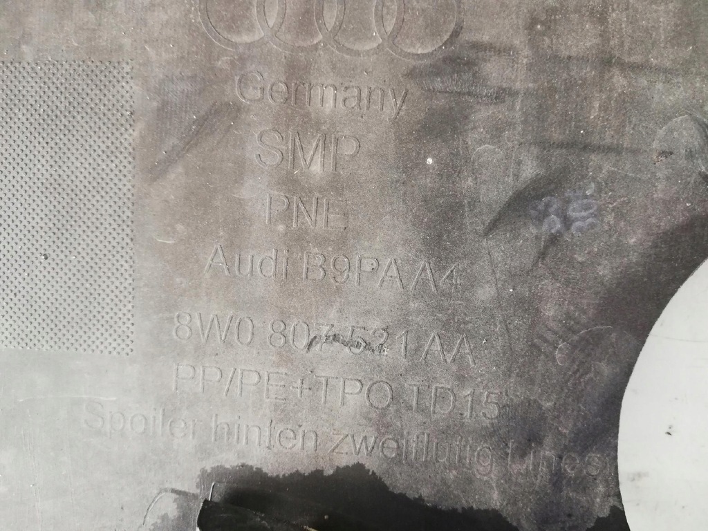 фото №8, Спойлер бампера задня audi a4 b9 lift s-line