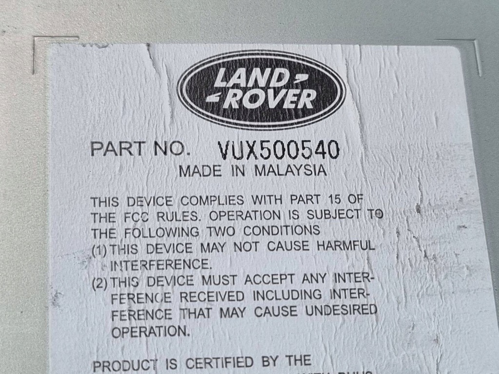 фото №7, Радіо автомобільні land rover range rover sport 2007 vux500540