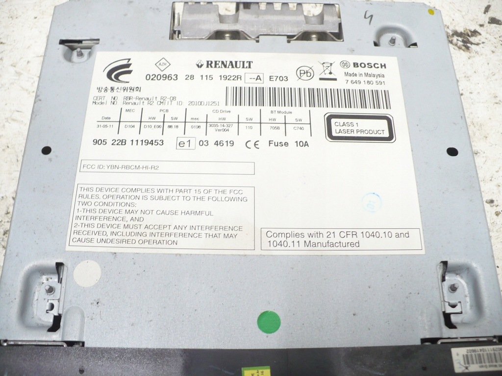 фото №3, Радио cd nav renault koleos i 281151922r