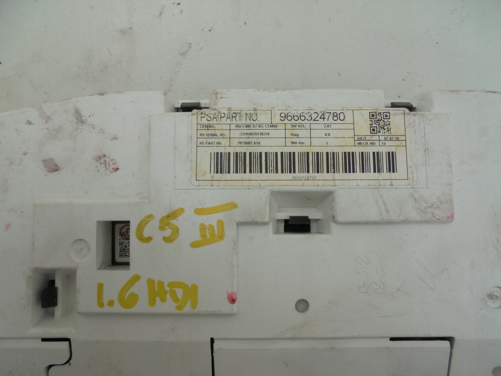 фото №4, Счетчик приборы citroen c5 iii 1.6 hdi