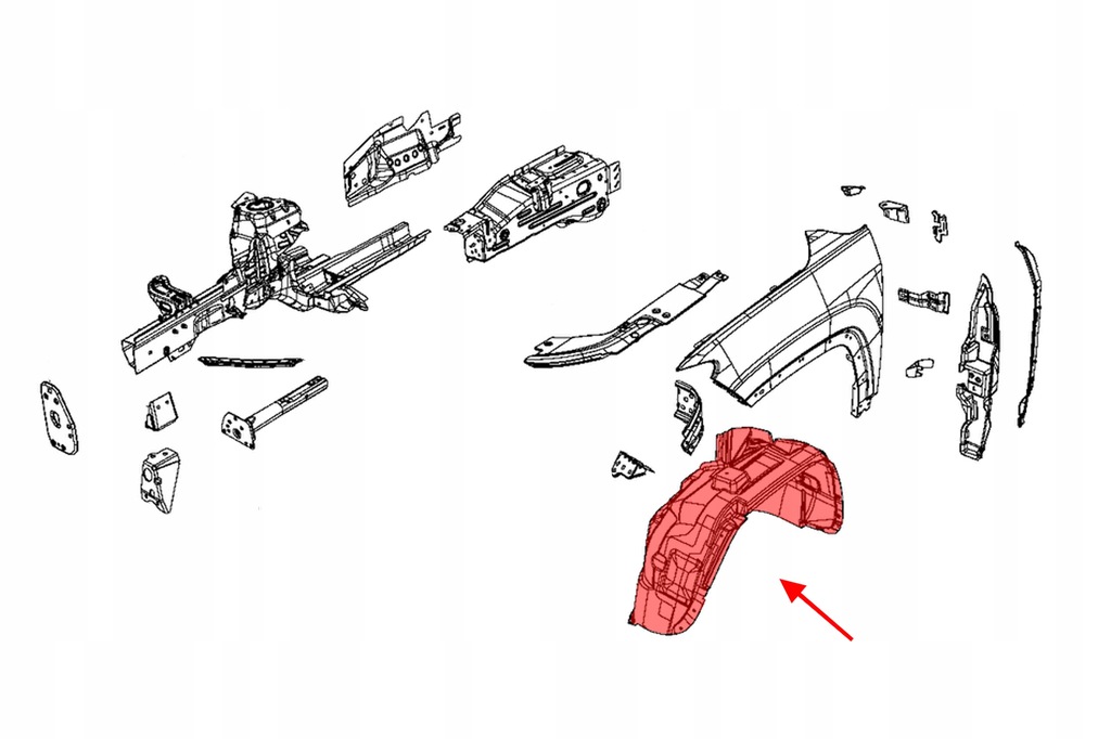 фото №3, Jeep compass ii mp 2017+ подкрылок передние левая 55112699ab